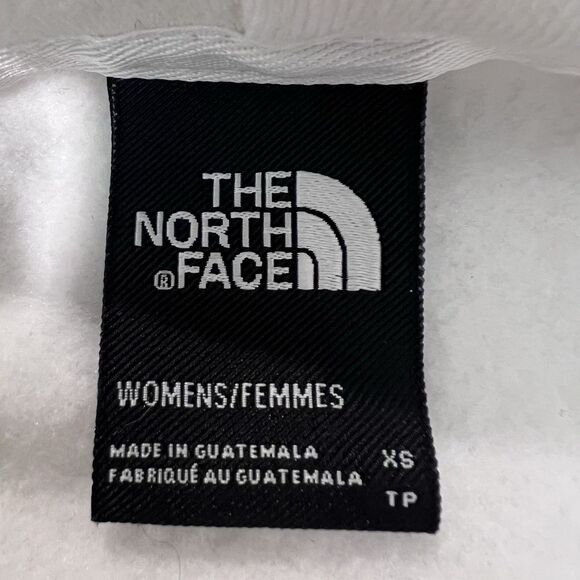 the North Face Hoodie Sweatshirt Women Sz. XS White Green Logo Cotton Pockets - Picture 9 of 14